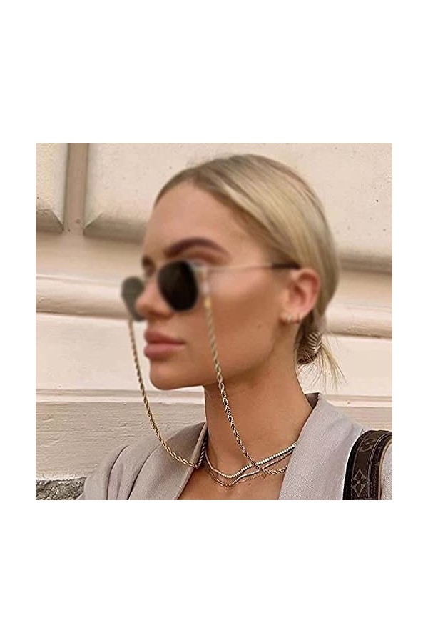 HAOLI Lunettes Chaînes Lanière pour Lunettes Twist Chaîne Lunettes Chaîne Lunettes Sangle Lunettes De Soleil Cordons Lunettes
