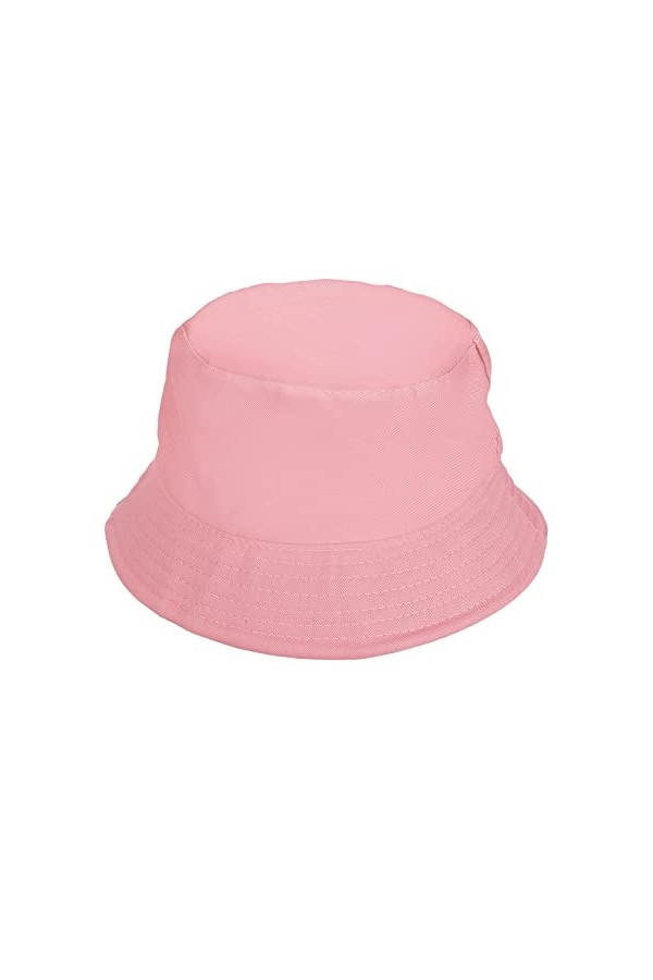 Sibba Chapeau Bob Dété Unisexe Pliable pour Femme Homme Vacances Randonnée Camping Shopping 56-58 cm Couleurs Unies Blanc M