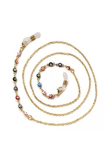 OQHAIR Chaîne de lunettes pour femmes hommes porte-sangle collier de lanière de lunettes de soleil accrocher au cou accessoir