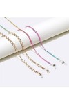 TONZN Ensemble deux pièces Chaîne à lunettes Corde à lunettes dorée colorée D 1 