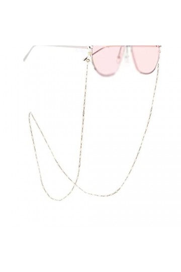 TONZN Chaîne de lunettes recouverte dor cou suspendu femme ne se décolore pas chaîne de couleur pour envoyer des accessoires