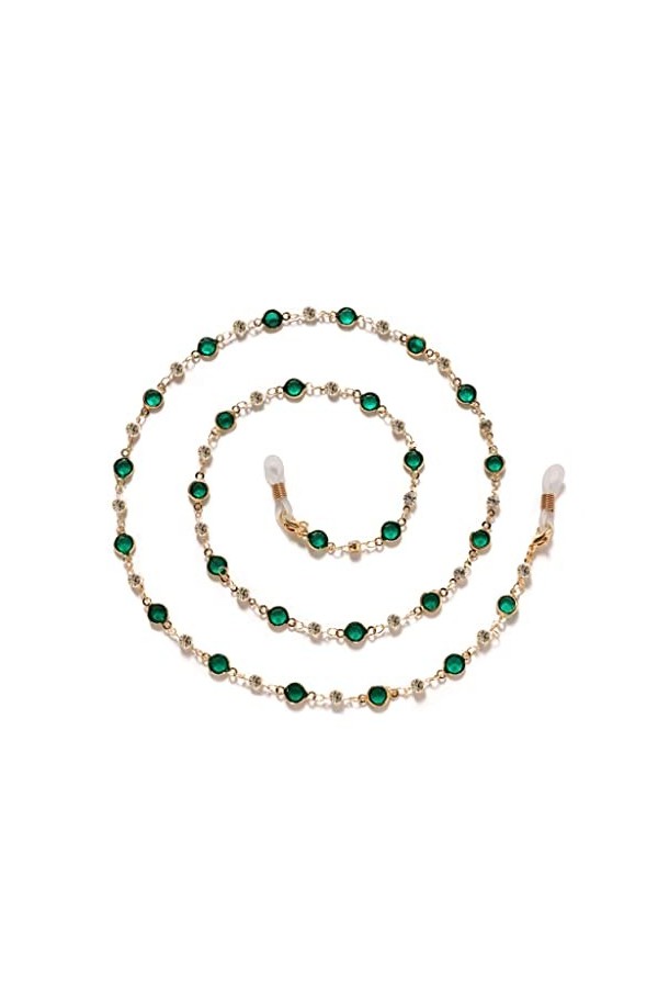 JJZXD Chaîne de Lunettes de Soleil chaîne de Lunettes en métal Exquis épissage chaîne de Lunettes chaîne de Perles dimitatio