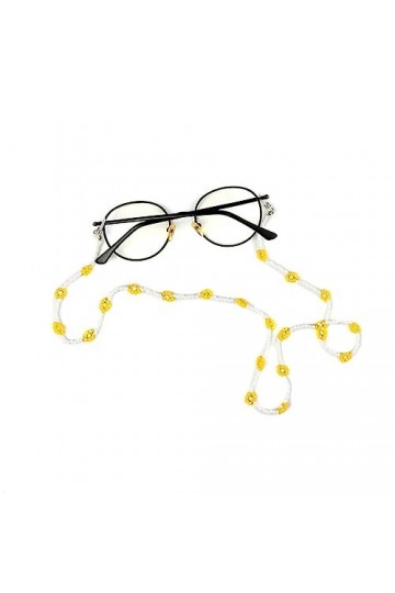 OQHAIR Coréen Fleurs Daisy Collier Perles Chaîne Titulaire Longe Pour Les Femmes D 89cm 