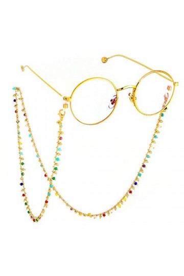 Chaîne de lunettes Vintage Chaîne de lunettes de Perles Lunettes de Soleil Collier Sangle Support Cordons Sécurité Antidérapa
