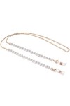 Chaînes de lunettes Perle noire Bracelet de lunettes Lunettes de lecture Chaîne suspendue Lunettes de soleil Porte-lunettes C