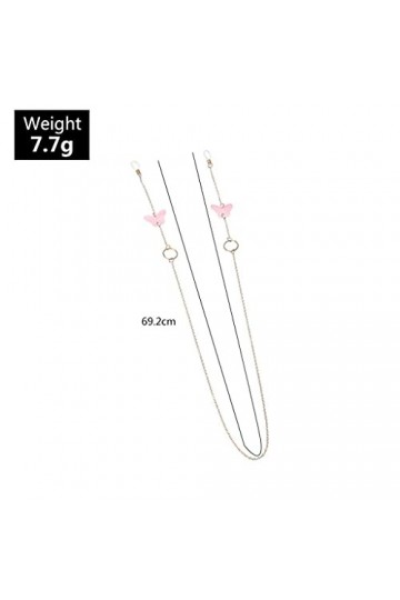 LEIGE Lanière de cercle de papillon rose maintiennent des cordons Lecture de lunettes Chaîne Mode Femmes Sunglasses Accessoir