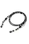 Sweden Chaîne de lunettes noires, chaîne Anti-chute, chaîne de perles de cou suspendue, corde de lunettes