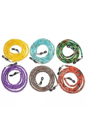 Sweden Corde de lunettes, chaîne de lunettes perlées, corde suspendue au cou, Anti-chute féminine Color : Kl-bleu, Size : 70