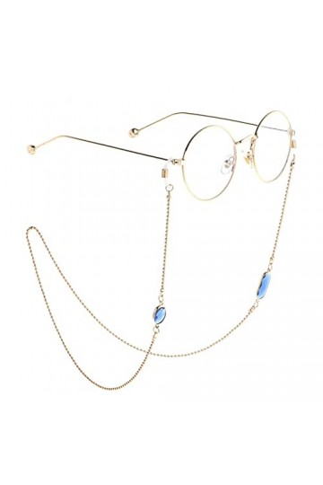 FIDDAA Chaîne de Masque doré for Femme - Chaîne de Lunettes, chaîne de Lunettes de Soleil, chaîne de Lunettes Universelle, Ca