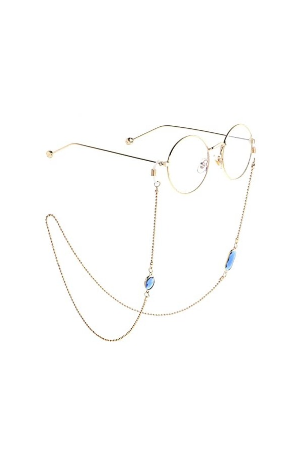 FIDDAA Chaîne de Masque doré for Femme - Chaîne de Lunettes, chaîne de Lunettes de Soleil, chaîne de Lunettes Universelle, Ca