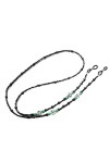 Sweden Chaîne de lunettes de cou suspendue, bande de corde de lunettes perlées antidérapante et Anti-chute Color : Argento, 