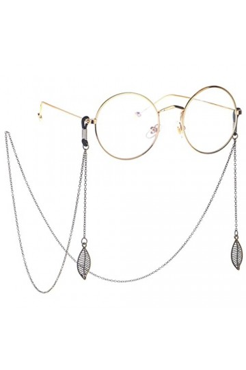 TONZN Punk européen et américain Bronze Gland Feuilles Lunettes Chaîne Accessoires Antidérapant Lunettes Corde D 1 