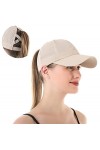 Femmes Casquette de Queue de Cheval Respirant Séchage Rapide Casquette de Baseball Anti UV été Chapeau de Soleil Golf Tennis 