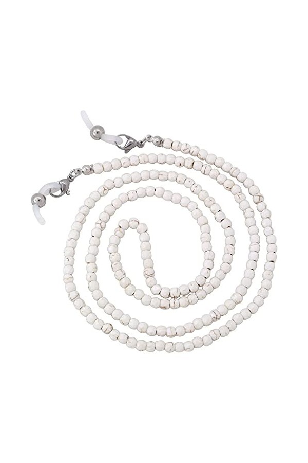 Lunettes Chaînes Vintage Pierre Naturelle Lunettes Chaînes Femmes Hommes Collier Sangle Antidérapant Agate Perlé Porte-Lunett