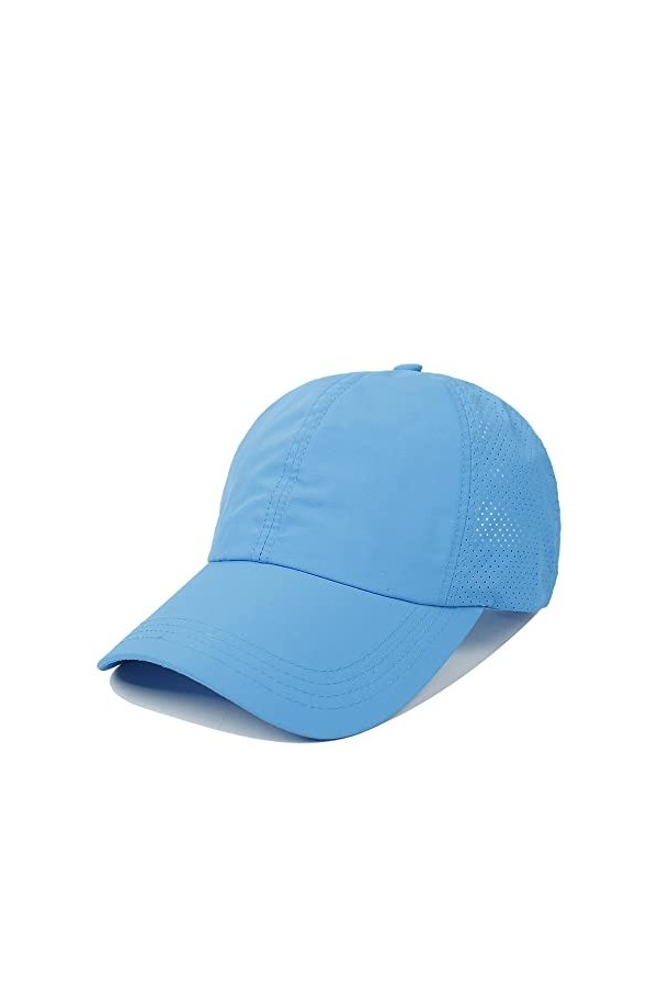 Femmes Casquette de Queue de Cheval Respirant Séchage Rapide Casquette de Baseball Anti UV été Chapeau de Soleil Golf Tennis 