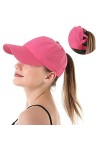 Femmes Casquette de Queue de Cheval Respirant Séchage Rapide Casquette de Baseball Anti UV été Chapeau de Soleil Golf Tennis 