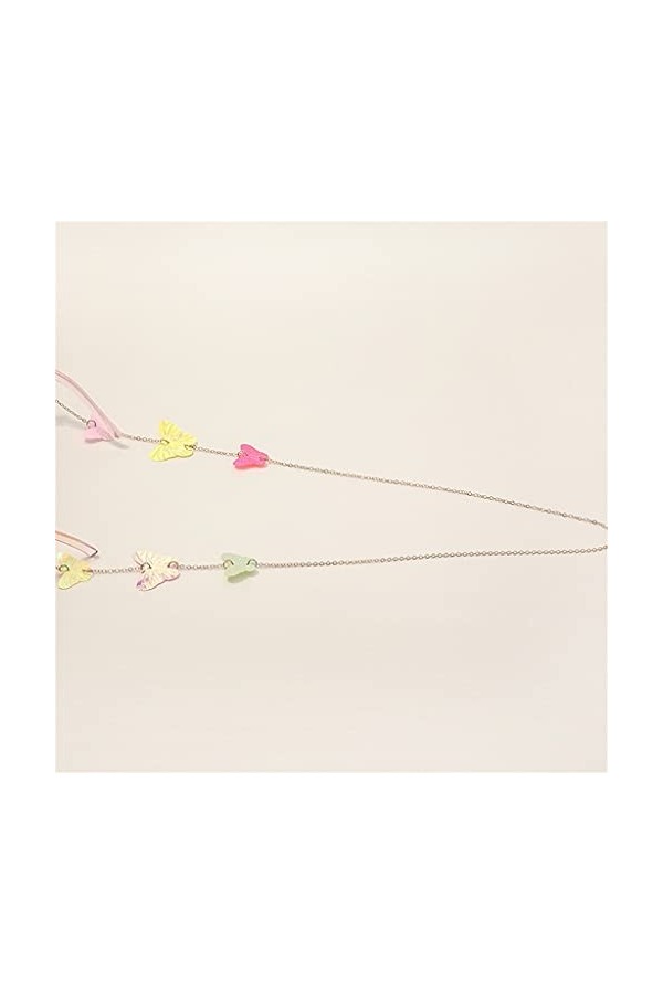 YANYUESHOP Asymétrique Couleur Papillon Lanière Tenir Sangles Cordons Lunettes de Lecture Chaîne Mode Femmes Lunettes de Sole