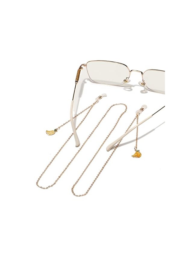 DOUBAO Accessoires Cordon de Lunettes en métal Or Pendentif Banane chaîne de Lunettes Accessoires de Mode