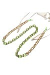 TONZN Résine Acrylique Transparent Vert Lunettes Corde Mode Chaîne Épaisse Chaîne De Lunettes D 1 