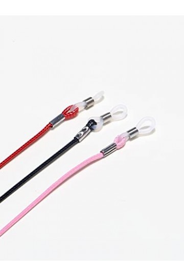 FIDDAA 3 pièces élégantes Lunettes de Soleil Sangle-chaîne-retenue tressée, Bande de Sport, Cuir PU for Hommes Femmes