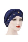 IPENNY Femmes Élégant Foulard Turban Bonnet Chapeau Bandana Cheveux Musulman Respirant Protection Solaire Chemo Cap Perte De 