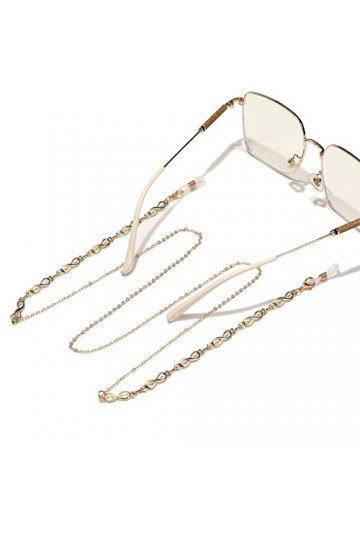 TONZN Chaîne de lunettes en or numérique faite à la main, lunettes de soleil en corde, accessoires exquis, accessoires de cad
