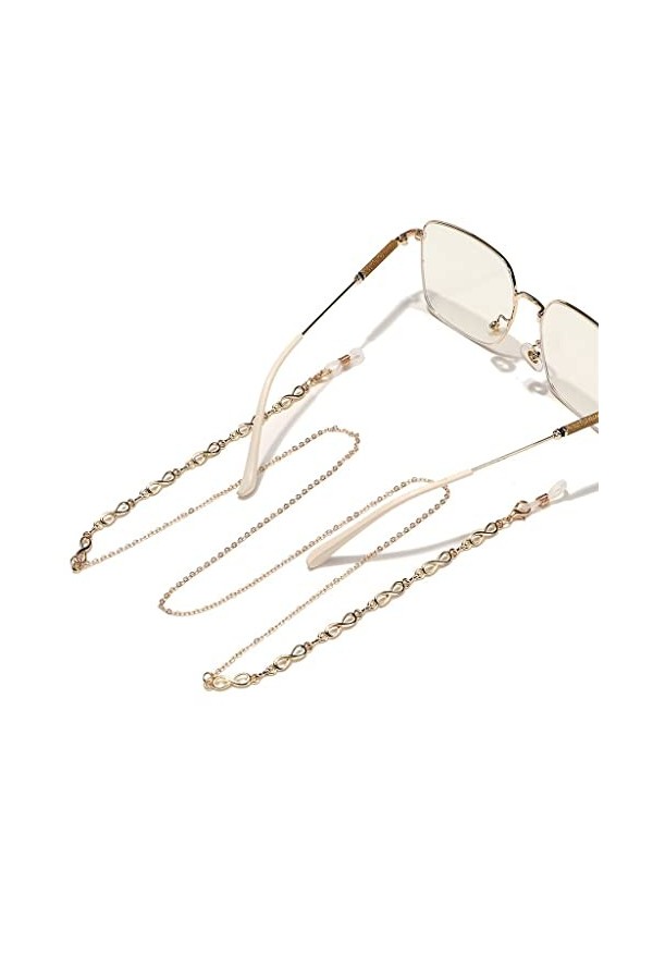 TONZN Chaîne de lunettes en or numérique faite à la main, lunettes de soleil en corde, accessoires exquis, accessoires de cad