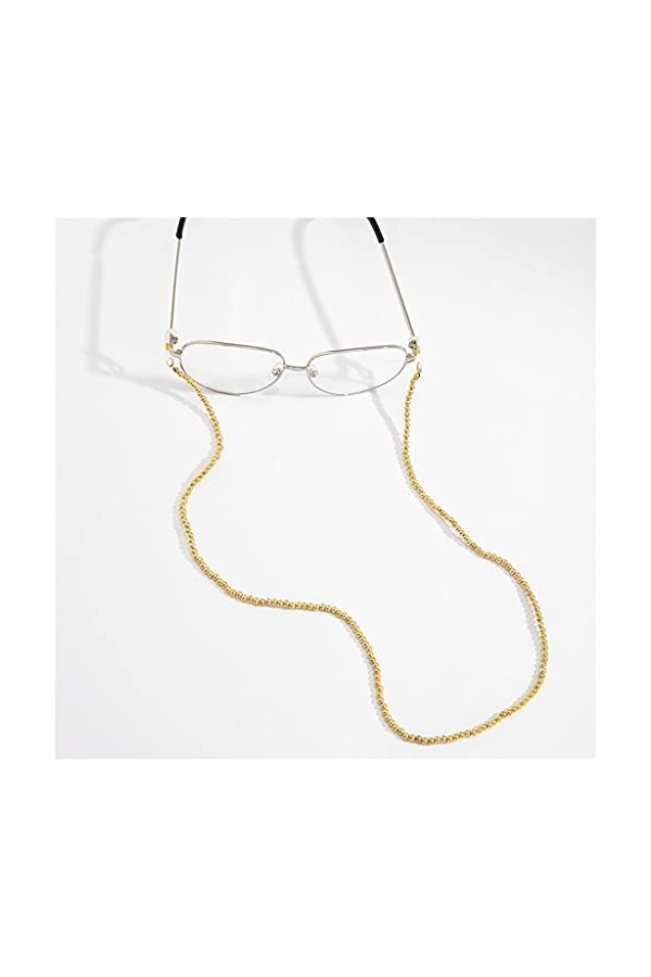 XOUVY Chaîne de Perles en Acrylique Sangle de Cou pour Lunettes de Soleil Lanière pour Lunettes de Lecture pour Femme Couleu