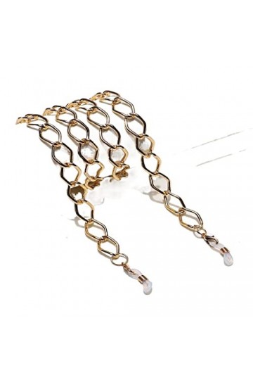 ASUVUD La Mode nest Pas Facile à décolorer la chaîne en Aluminium épaisse dor de Lunettes de Corde de Lunettes en métal