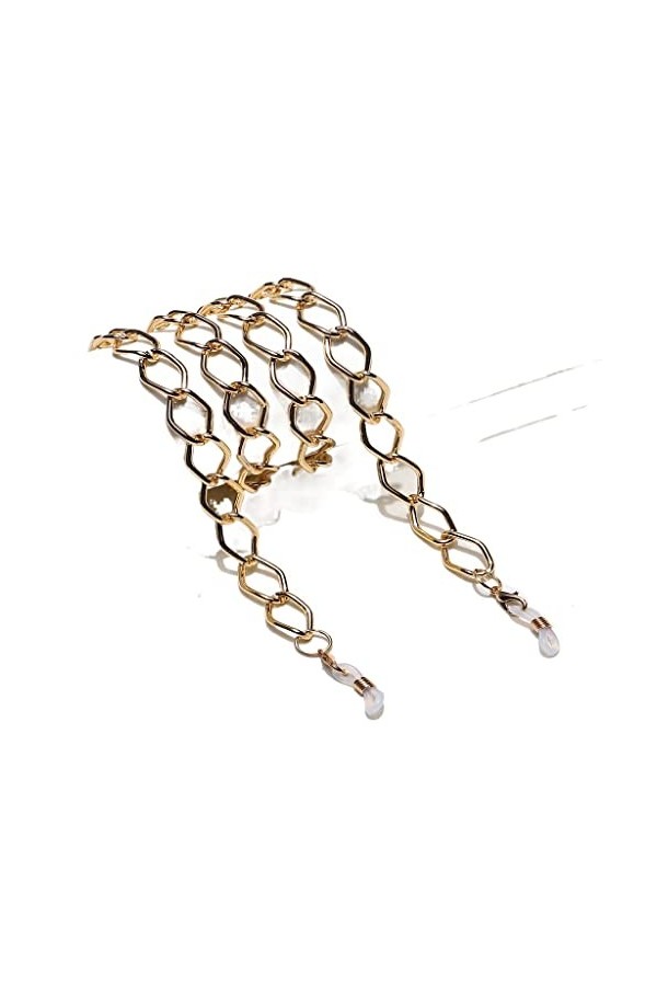 ASUVUD La Mode nest Pas Facile à décolorer la chaîne en Aluminium épaisse dor de Lunettes de Corde de Lunettes en métal