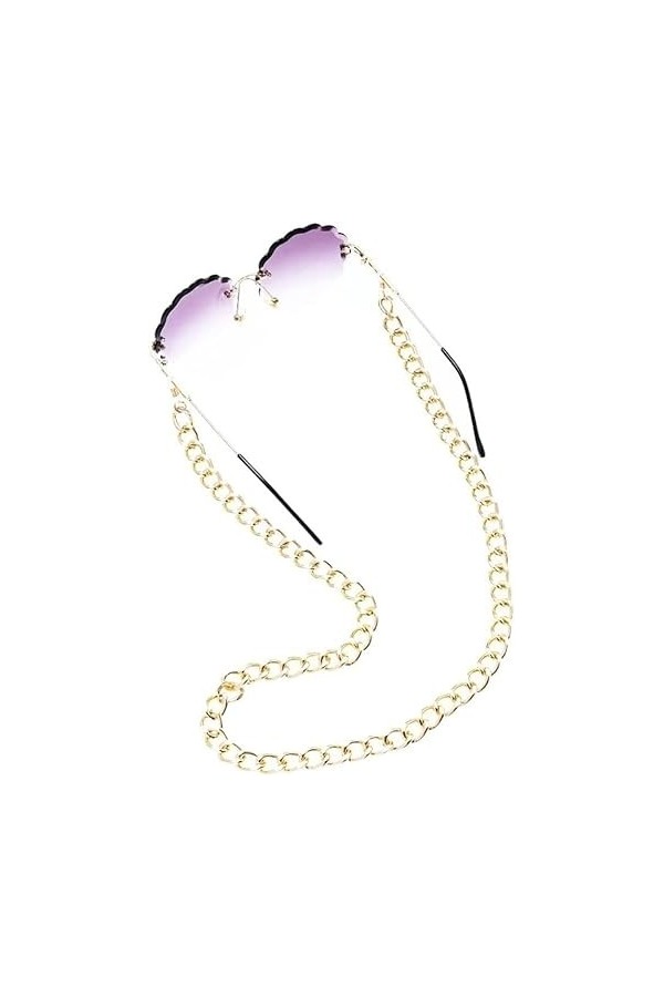 BBAUER Chaînes de lunettes de lunettes for femmes collier en métal vintage cordon de lunettes élégant sangles de lunettes de 
