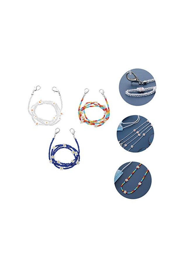 GALPADA 24 Pcs Chaîne De Masque De Marguerite Sangles De Suspension De Lunettes Porte-Couvercle De Bouche Chaîne De Lunettes 