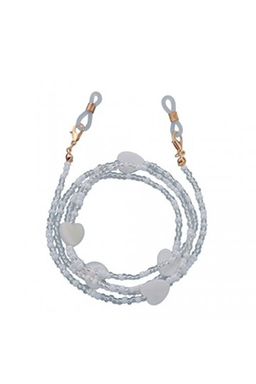 ZLXDP Coeur Plastique Lunettes Lunettes Lunettes de Soleil Lunettes Lunettes Porte-chaîne corporel Collier Collier Lunettes c