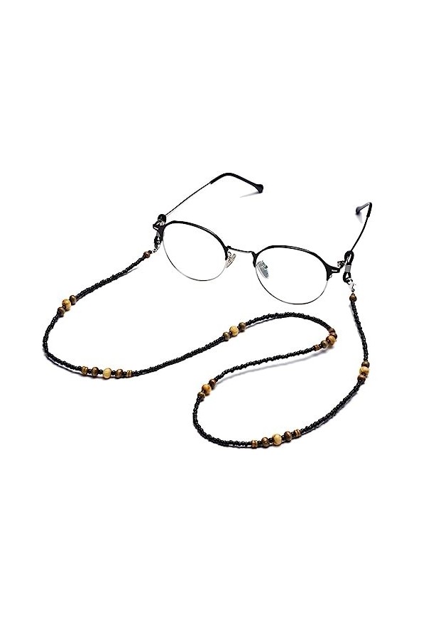 ZLXDPBF Perles de Bois Cordes de Perles Chaîne de Lunettes Corde de Lunettes de Cou Suspendue