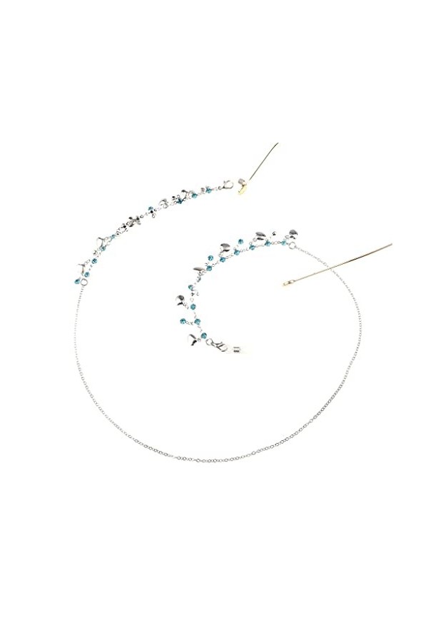 TONZN Chaîne de mode Chaîne de lunettes en strass doré Lunettes de lecture Chaîne anti-perte D 1 