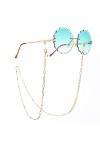 YANYUESHOP Lunettes de Soleil en métal chaîne Lunettes en Cristal Longe Collier Sangle Cordon Femmes Bijoux Lunettes Accessoi