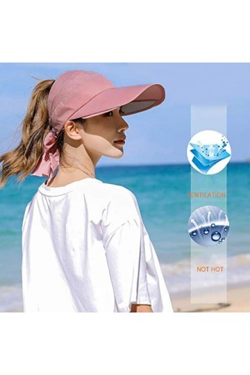 WWricotta Casquette Femme Ete - Chapeau De Protection UV Pare-Soleil DéTé Chapeau ÉTé Large Bord VisièRe De Golf Tennis Chap