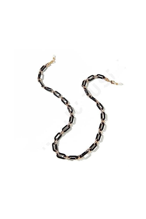 Sweden Chaîne de lunettes en acrylique anti-perte pour lunettes de cou, D, 70 cm