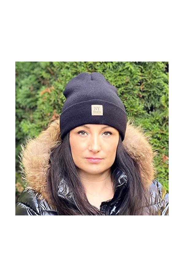 NYS Bonnet dhiver pour Femme - Plusieurs Couleurs - Bonnet dhiver Chaud pour Femme - Bonnet élégant pour Femme - pour Autom