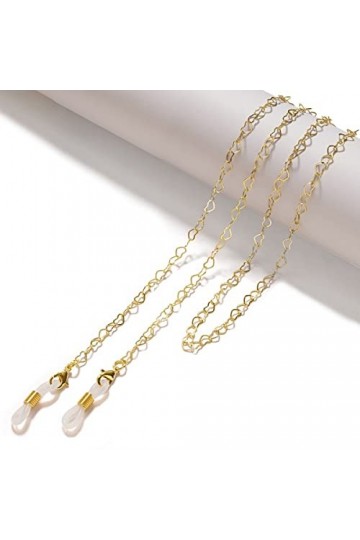 Chaîne de lunettes pour hommes et femmes pour porte-sangle Collier de longe de lunettes de soleil Accrochez-vous aux lunettes