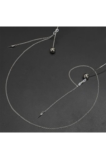 SUNMME Ensemble De Lunettes Chaîne Acrylique Noir Rose Lunettes Corde