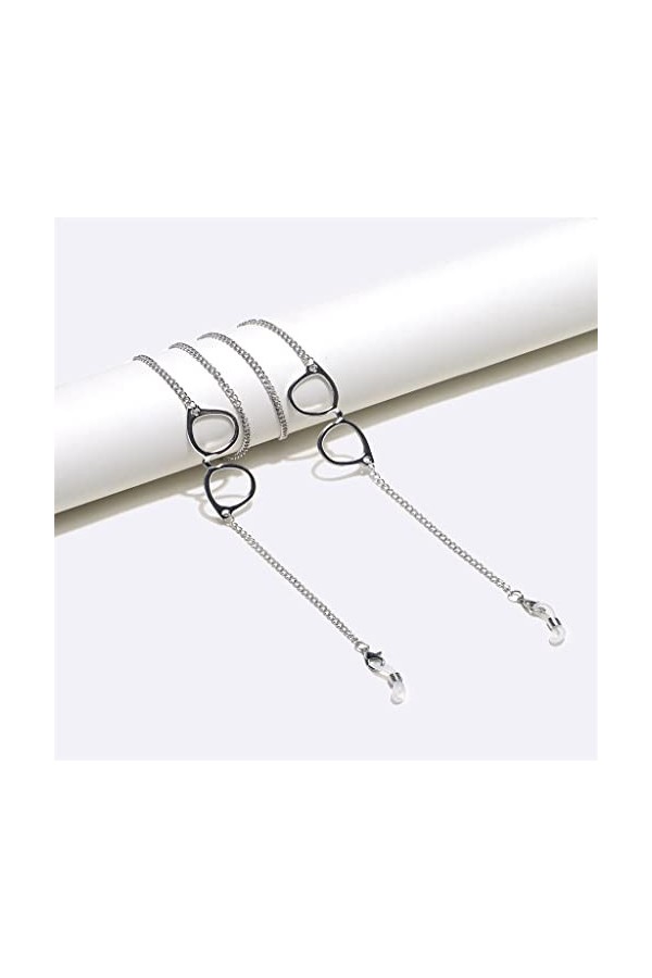 Générique Corde à Lunettes en métal Pendentif pour Lunettes en Or Chaîne à Lunettes Faite à la Main Chaîne à Lunettes D Tall