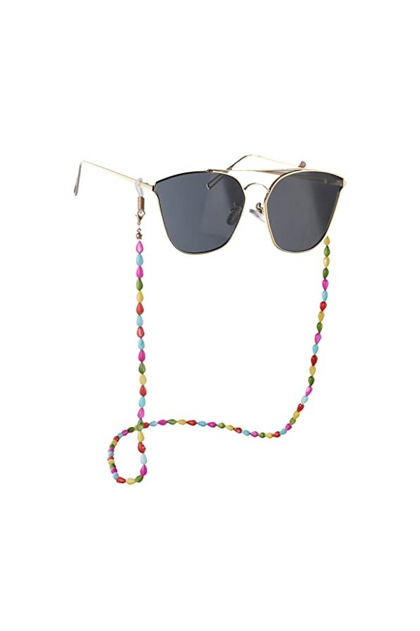 TONZN Plage sable couleur goutte deau coquille lunettes chaîne mode lunettes corde longe D 1 