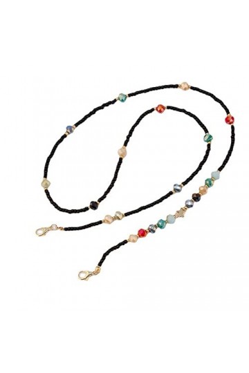 TONZN Chaînes anti-perte en cristal de couleur perle accessoires chaîne de lunettes de mode populaire couleur : E, taille : 