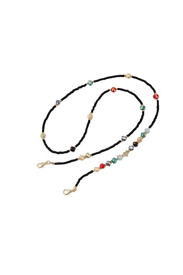 TONZN Chaînes anti-perte en cristal de couleur perle accessoires chaîne de lunettes de mode populaire couleur : E, taille : 