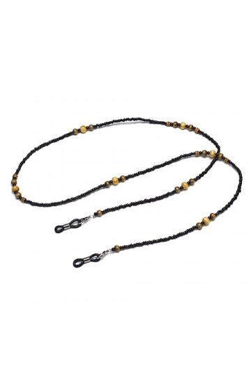 JJZXD Perles de Bois Cordes de Perles Chaîne de Lunettes Corde de Lunettes de Cou Suspendue