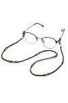 JJZXD Perles de Bois Cordes de Perles Chaîne de Lunettes Corde de Lunettes de Cou Suspendue