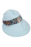 Femme Casquette Visière Large Bord Chapeau de Soleil Plage Voyage Eté Capeline de Camping Pêche Vélo Jardinage Pliable Protec