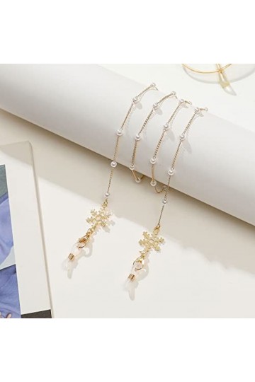 JJZXD Chaîne for Femmes Boho perlé Porte-chaîne Coeur Charme Lunettes de Soleil lanière Cou Cordon Lunettes Accessoires Colo