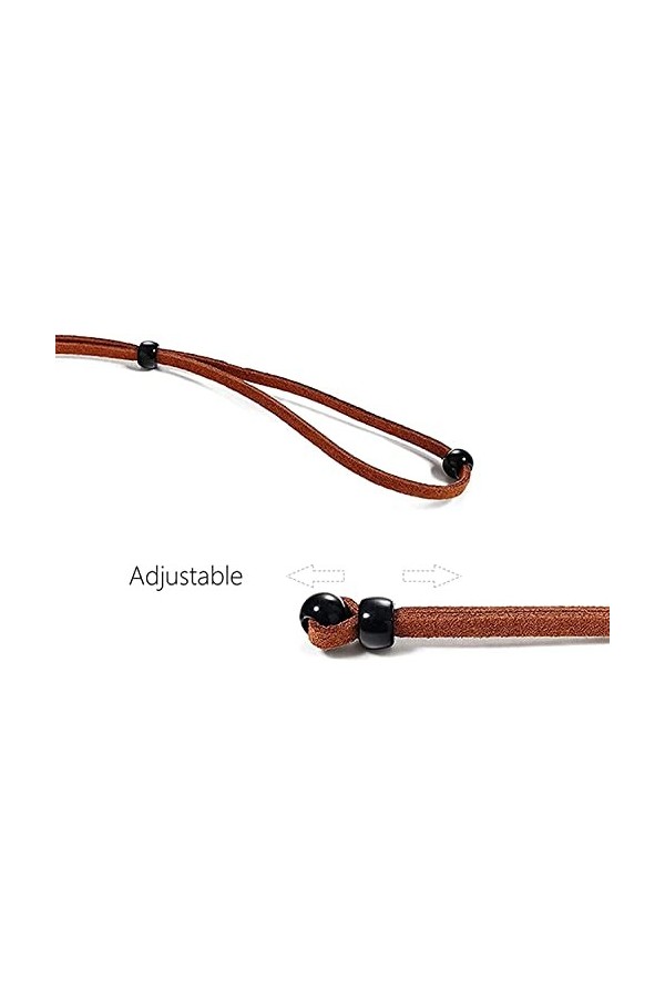 DSFEN 8 pièces Corde à Lunettes Cuir Velours Sangle Support chaîne Lunettes lanière Sport Verre Cordons Collier chaîne Access